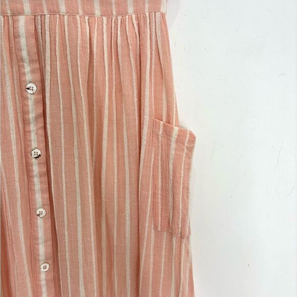Mara Hoffman Linen Halter Pink Stripe Maxi Dress - Picture 8 of 12
